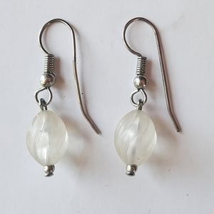 Vintage fish hook tear drop earrings